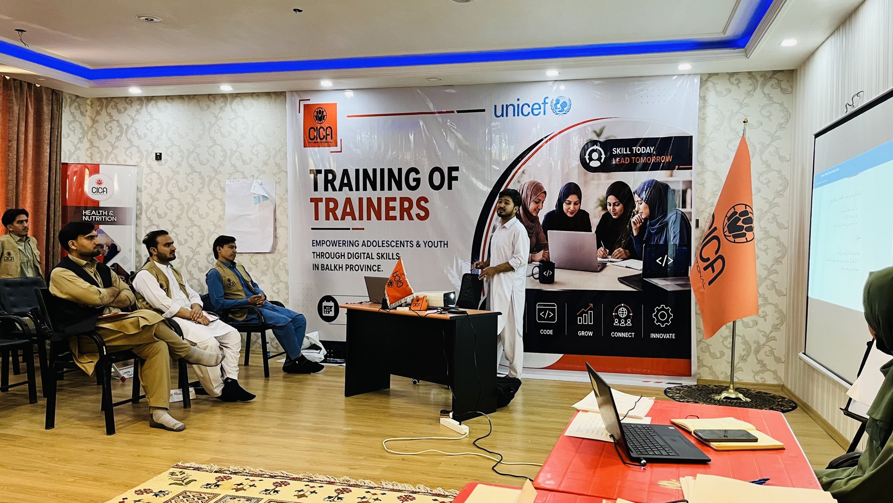Participants attending a training session